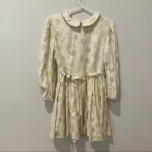 Marie Chantal floral dress collar belted girls 7 Easter spring dress stunning !